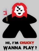 Chucky Meeple T-Shirt - BLACK