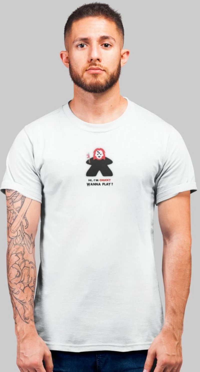 Chucky Meeple T-Shirt - BLACK