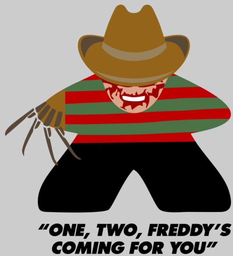 Freddy Krueger Meeple Παιδικό Μακρυμάνικο T-Shirt - WHITE
