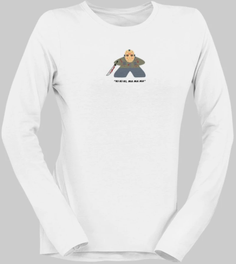 Jason Voorhees Meeple W Μακρυμάνικο T-Shirt - WHITE