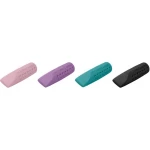 Faber Castell Σετ 2 Γόμες Grip Cap Ροζ/Μωβ Ή Τιρκουάζ/Μαύρο