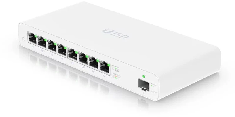 UBIQUITI router UISP-R, 8x Gigabit Ethernet Θύρες, 1000Mbps, PoE 30W