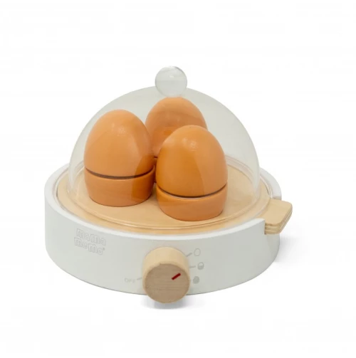 Βραστήρας αυγών ξύλινος άσπρος Mama Memo