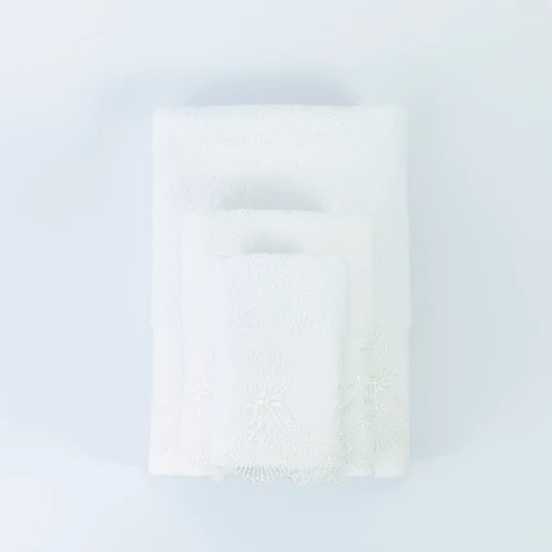 Πετσέτες Σετ 3ΤΜΧ Νεφέλη Λευκό Borea