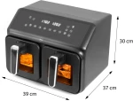 Double fat-free fryer, 2200 W, capacity 8 l, LED display