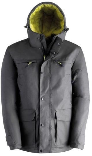 Μπουφάν PARKA SLICK γκρι XL, Ρυθμιζόμενη κουκούλα με ελαστικό κορδόνι
. Τσέπες με φερμουάρ στο μπροστινό μέρος του ώμου
. 
Εσωτερική τσέπη με φερμουάρ

. Ρύθμιση καρπού με κλείσιμο velcro. 

Τσέπη με φερμουάρ στο μανίκι

. Άνετες τσέπες για ζέσταμα χεριών