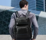 Δερμάτινο Σακίδιο πλάτης  25L Laptop 15,6” Bopai 61-129171 μαύρο