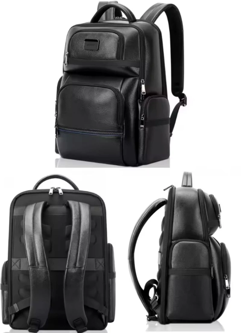 Δερμάτινο Σακίδιο πλάτης  25L Laptop 15,6” Bopai 61-129171 μαύρο