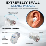 Rechargeable Hearing Aid Z-127D White Digital Display Noise Reduction