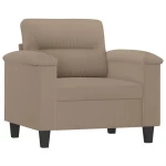 vidaXL Πολυθρόνα Taupe 60 εκ. από Ύφασμα Μικροϊνών με Υποπόδιο