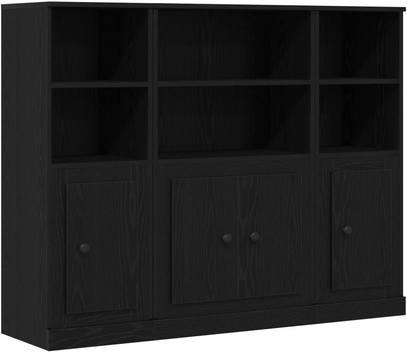 vidaXL Υψηλός ντουλάπι Μαύρη Δρυς 132x35,5x103,5 εκ Επεξεργασμένο Ξύλο