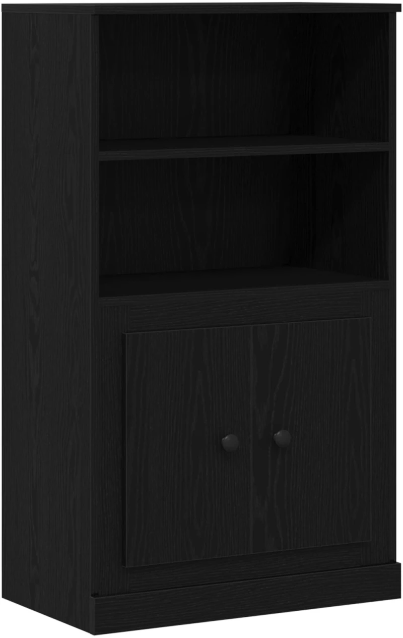 vidaXL Υψηλός ντουλάπι Μαύρη Δρυς 132x35,5x103,5 εκ Επεξεργασμένο Ξύλο