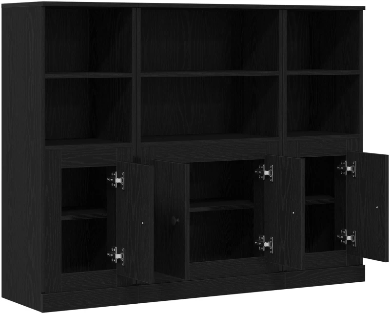 vidaXL Υψηλός ντουλάπι Μαύρη Δρυς 132x35,5x103,5 εκ Επεξεργασμένο Ξύλο