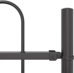 Φράχτης Κήπου με Hoop Top Γκρι 8,5x1,2 μ Χάλυβας