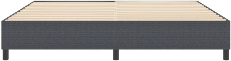 Κρεβάτι Box Spring vidaXL Σκούρο Γκρι 200x200 εκ Υφασμα Κορντούρα