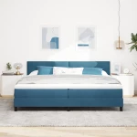 vidaXL Κουβέρτα με Στρώμα Σκούρο Μπλε 200x200 εκ. Βελούδινη