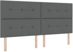 vidaXL Κρεβάτι Box Spring με Στρώμα σε Σκούρο Γκρι, 200x200 εκ. Ύφασμα