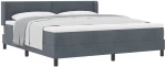 Κρεβάτι Box Spring με Στρώμα vidaXL Γκρι Σκούρο 180x200 εκ. Βελούδο