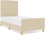 Κρεβάτι vidaXL Κρεμ 100x200 cm Υφασμάτινο