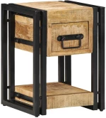 vidaXL Νυχτερινό Τραπέζι 40x40x40 εκ. Μασίφ Ξύλο Μάνγκο