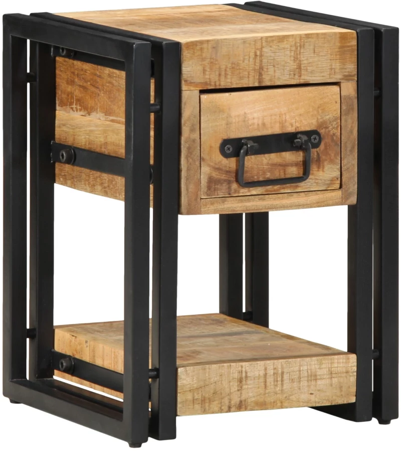 vidaXL Νυχτερινό Τραπέζι 40x40x40 εκ. Μασίφ Ξύλο Μάνγκο