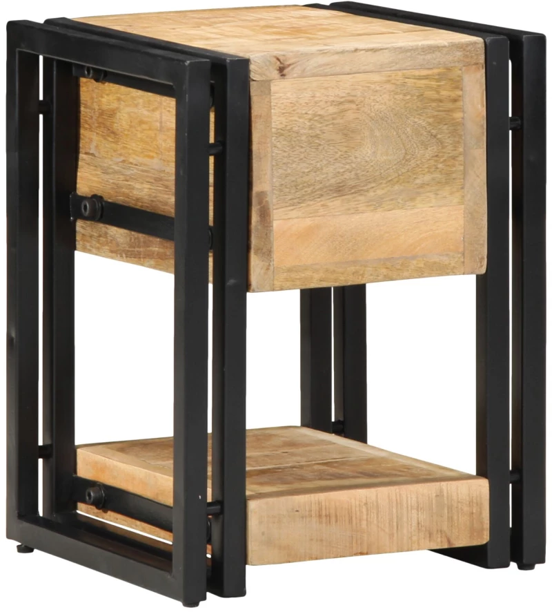 vidaXL Νυχτερινό Τραπέζι 40x40x40 εκ. Μασίφ Ξύλο Μάνγκο