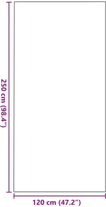 vidaXL Πατάκι πόρτας Ορθογώνιο Μαύρο 120x250 εκ.