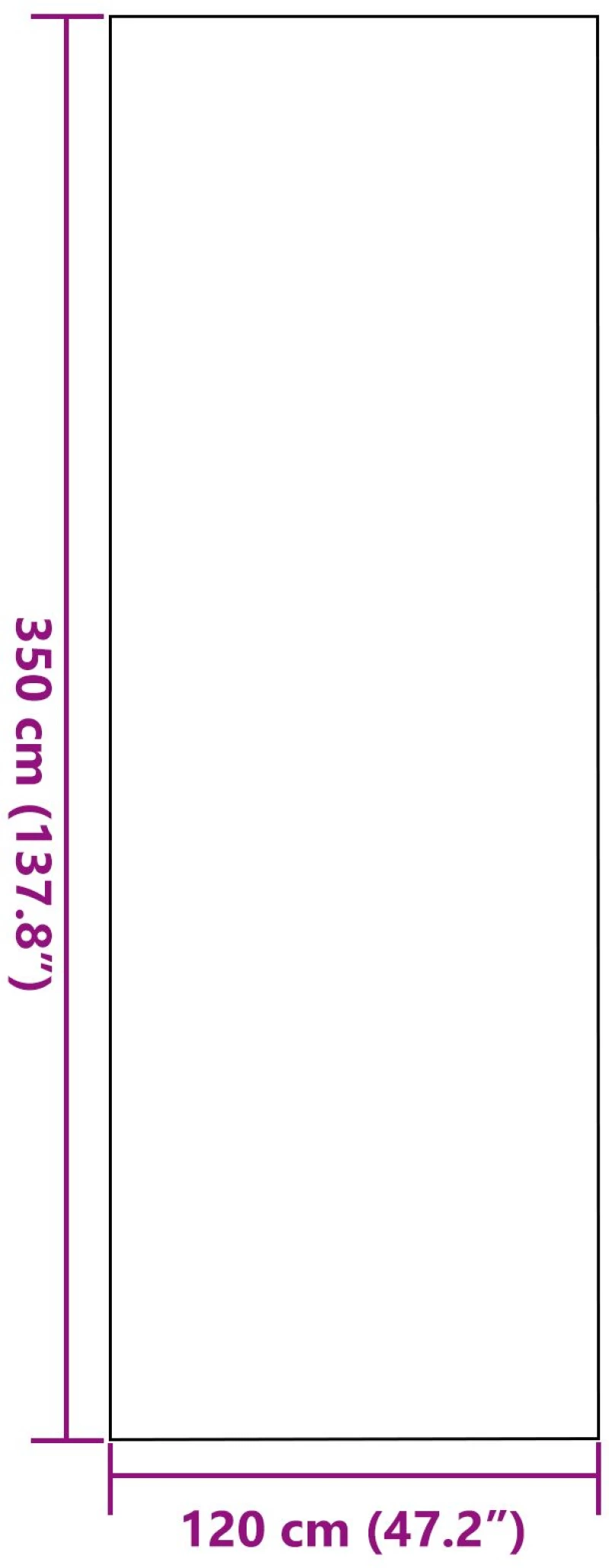 vidaXL Πατάκι Πόρτας Ορθογώνιο Καφέ 120x350 εκ.