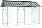 vidaXL Κλουβί πουλιών Ανθρακί 112x227x141 εκ Ατσάλι