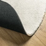 vidaXL Χαλιά Κρεμ Μαλλί 100 x 200 cm Χαλί Χώρου Ωοειδές Μοντέρνο