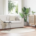 vidaXL Χαλί Κρεμ 140x200 cm Πολυεστέρα Αντιολισθητικό