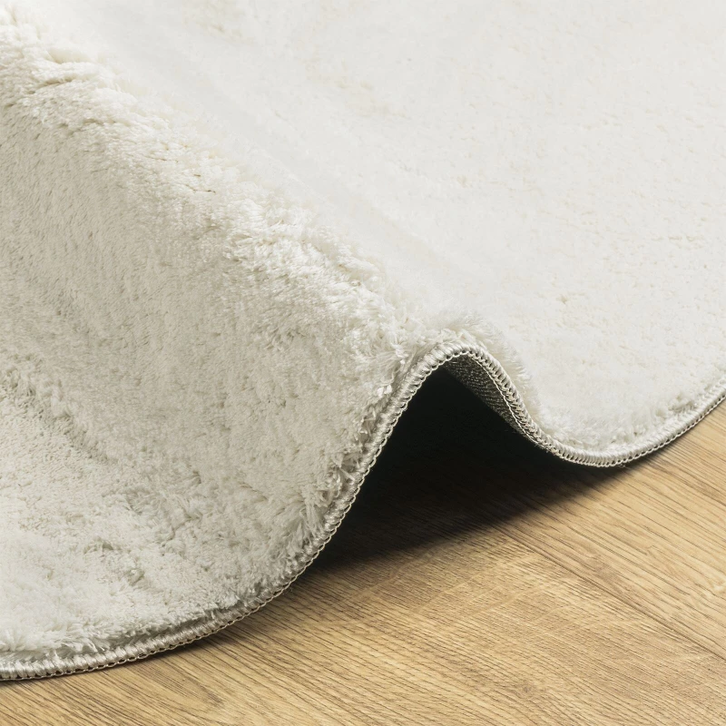 vidaXL Χαλί Κρεμ 140x200 cm Πολυεστέρα Αντιολισθητικό