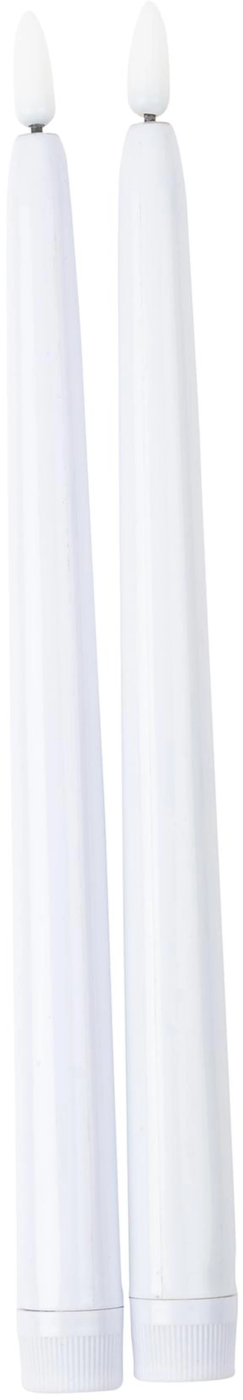 Beauty Home 2 Κεριά LED Λευκά  27,5 x 2 CM – 2 Μπαταρίες AA δεν περιλαμβάνονται