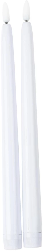 Beauty Home 2 Κεριά LED Λευκά  27,5 x 2 CM – 2 Μπαταρίες AA δεν περιλαμβάνονται