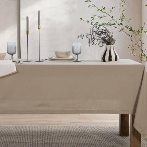 Τραπεζομάντηλο Steady Beige Nef-Nef Homeware 150X250 100% Βαμβάκι