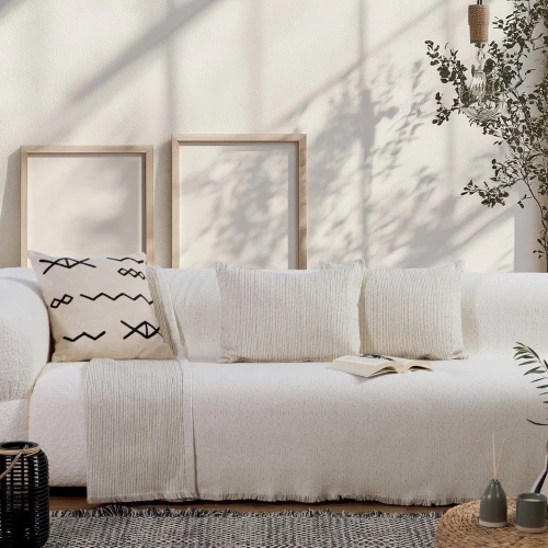 Ριχτάρι Malta 25 Ecru-Black Nef-Nef Homeware Πολυθρόνα 170x180cm Βαμβάκι-Πολυέστερ