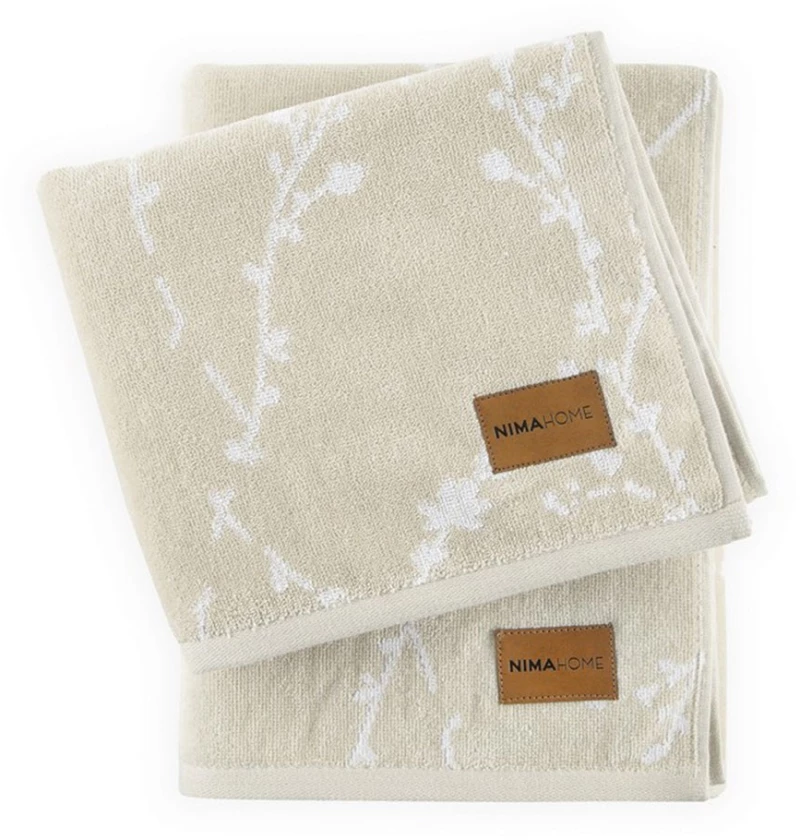 Πετσέτα Semeli Beige Nima Προσώπου 50x90cm 100% Βαμβάκι