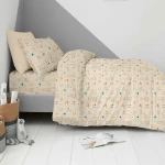 Κουβερλί Παιδικό Boho Animals Beige Astron Μονό 160x240cm 100% Βαμβάκι