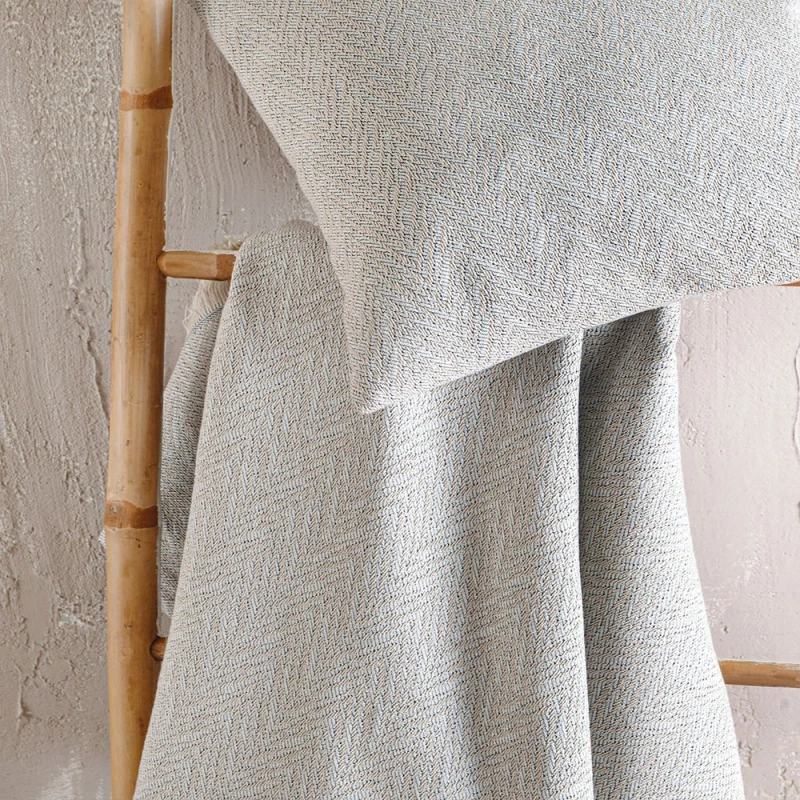 Ριχτάρι Bosphore Grey Ρυθμός Τετραθέσιο 180x330cm Βαμβάκι-Πολυέστερ
