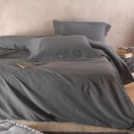 Κουβερλί Whisper (Σετ 3τμχ) Grey Ρυθμός Υπέρδιπλo 230x260cm 100% Βαμβάκι