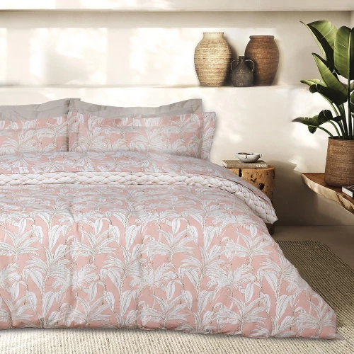 Κουβερλί Daily 3171 Pink-White Das Home Υπέρδιπλo 220x240cm 100% Βαμβάκι