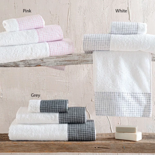 Πετσέτες Pacify (Σετ 3τμχ) Grey Ρυθμός Σετ Πετσέτες 70x140cm 100% Πενιέ Βαμβάκι
