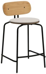Σκαμπό Curious 5919-3C719-02 49x51x88.7cm Black White Sands