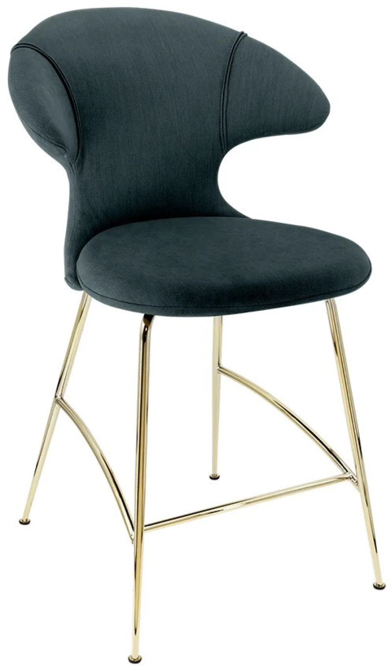 Σκαμπό Time Flies 590-17C5913-1 51x56x102cm Quantom Blue-Brass Umage