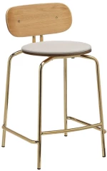 Σκαμπό Curious 5919-1C719-02 49x51x88.7cm Brass White Sands