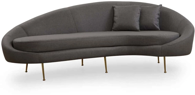 Καναπές Τριθέσιος Eses Right 560ARE1827 255x120x85cm Dark Grey