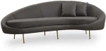 Καναπές Τριθέσιος Eses Right 560ARE1827 255x120x85cm Dark Grey