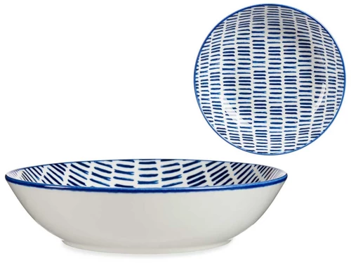 Πιάτο βαθύ πορσελάνη  Blue line  20x4,7cm