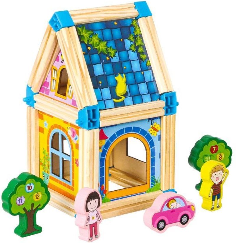 Σετ Ξύλινα Τουβλάκια Ecotoys MA429