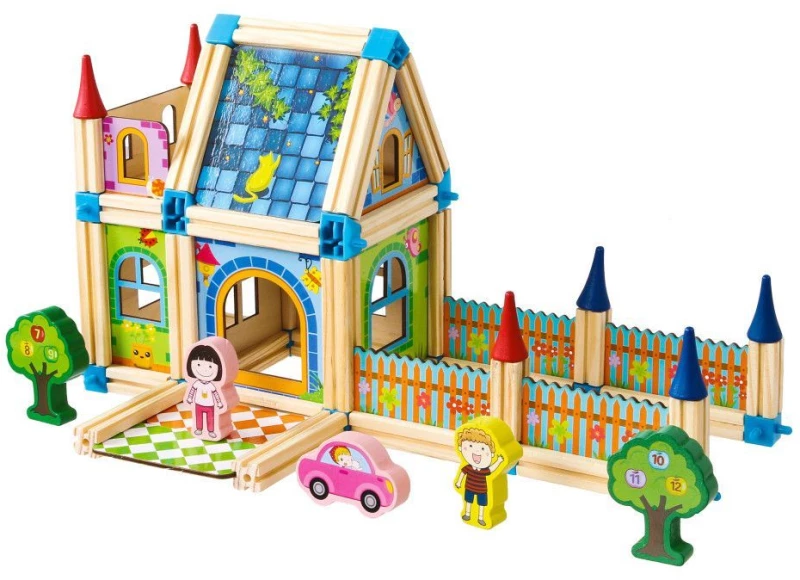Σετ Ξύλινα Τουβλάκια Ecotoys MA429